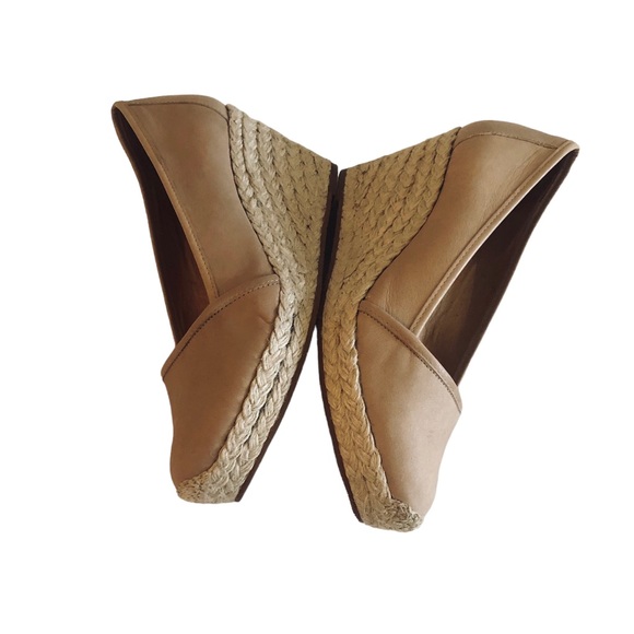 NURTURE Tan Cream Beige Espadrilles with woven heel - Picture 2 of 7